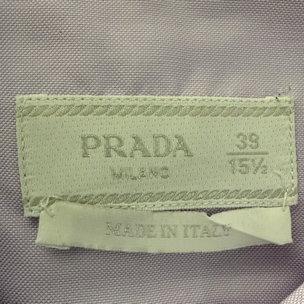 Authentic Prada 2018 Lavender Purple Long Sleeve Nylon Cotton Shirt 39 15.5 $298 - Picture 7 of 13